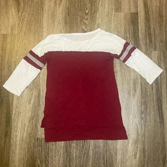 Womens Maurices Red 3/4 Sleeve Tee - S - Picture 5 of 6